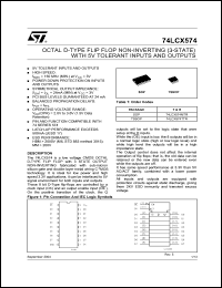 Click here to download 74LCX574 Datasheet