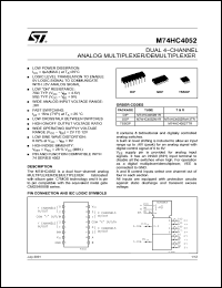 Click here to download M74HC4052RM13TR Datasheet
