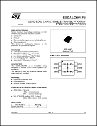 Click here to download ESDALC6V1P6 Datasheet