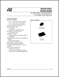 Click here to download M28W320BT85ZB1T Datasheet
