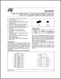 Click here to download 74LCX541 Datasheet