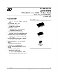 Click here to download M29W400DB45ZA6T Datasheet