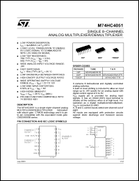 Click here to download M74HC4051TTR Datasheet