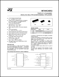 Click here to download M74HC4053RM13TR Datasheet