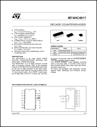 Click here to download M74HC4017RM13TR Datasheet