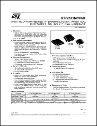 Click here to download ST72521AR Datasheet