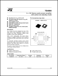 Click here to download TS4984 Datasheet