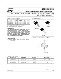 Click here to download STB200NF04-1 Datasheet