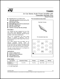 Click here to download TS4985EIKJT Datasheet