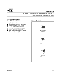 Click here to download M25P80-VMF6 Datasheet