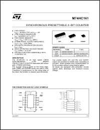 Click here to download M74HC161TTR Datasheet