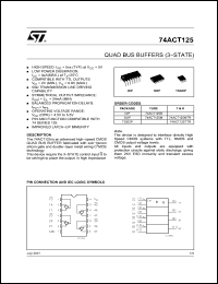 Click here to download 74ACT125MTR Datasheet