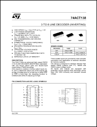 Click here to download 74ACT138MTR Datasheet