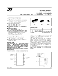 Click here to download M74HCT4051 Datasheet