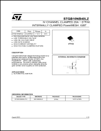 Click here to download STGB10NB40 Datasheet