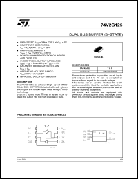 Click here to download 74V2G125 Datasheet