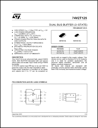 Click here to download 74V2T125 Datasheet