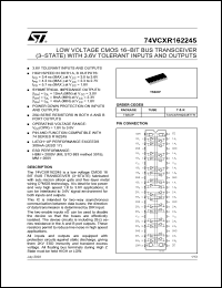 Click here to download 74VCXR162245 Datasheet