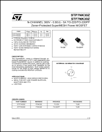 Click here to download STF7NK30 Datasheet