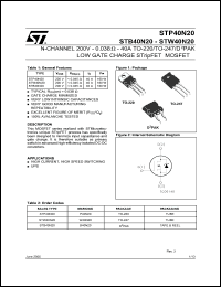 Click here to download STB40N20 Datasheet