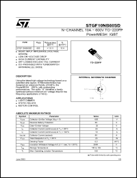 Click here to download STGF10NB60 Datasheet