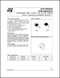 Click here to download STB16NK65 Datasheet