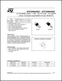 Click here to download STF3HNK90 Datasheet