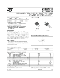 Click here to download STB60NF10 Datasheet