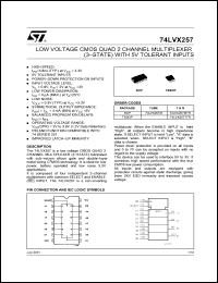 Click here to download 74LVX257 Datasheet