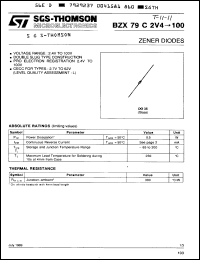 Click here to download BZX79C100 Datasheet