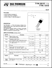 Click here to download TYN0510 Datasheet