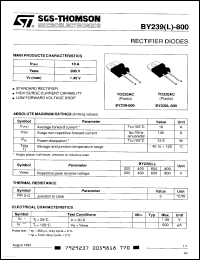 Click here to download BY239-200 Datasheet