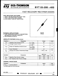 Click here to download BYT03-200 Datasheet