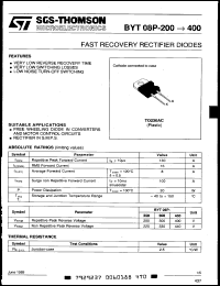 Click here to download BYT08P400 Datasheet