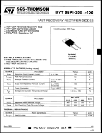 Click here to download BYT08PI200 Datasheet