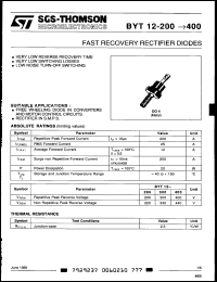 Click here to download BYT12-200 Datasheet