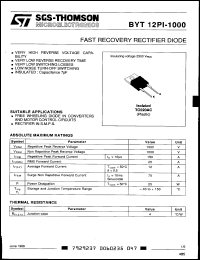 Click here to download BYT12PI1000 Datasheet