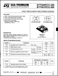 Click here to download BYT260PIV300 Datasheet