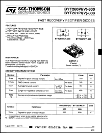 Click here to download BYT260PI800 Datasheet