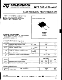 Click here to download BYT30PI400 Datasheet