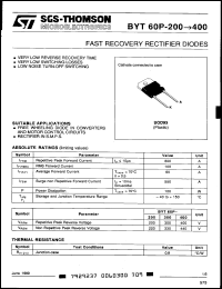 Click here to download BYT60P400 Datasheet