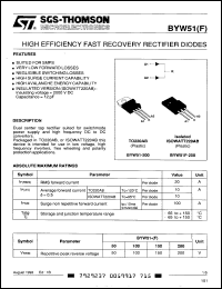 Click here to download BYW51F100 Datasheet