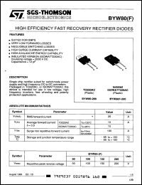 Click here to download BYW80F100 Datasheet