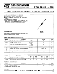 Click here to download BYW98-100 Datasheet