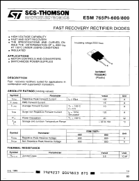 Click here to download ESM765PI600 Datasheet