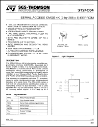 Click here to download ST24C04ML1 Datasheet