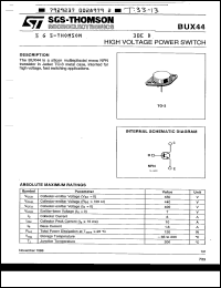 Click here to download BUX44 Datasheet