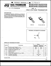 Click here to download MJE3439 Datasheet