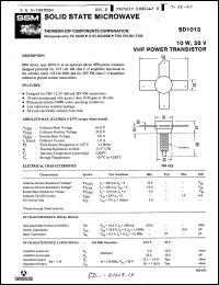 Click here to download SD1013 Datasheet