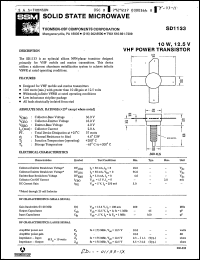 Click here to download SD1133 Datasheet